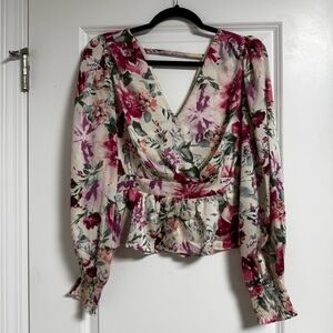 Express Floral Long Sleeve Blouse